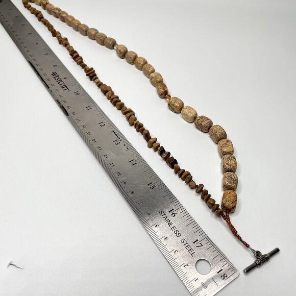 Stunning Picture Jasper Beaded Statement Necklace Ethnic Boho Unique Layered - Picture 8 of 8